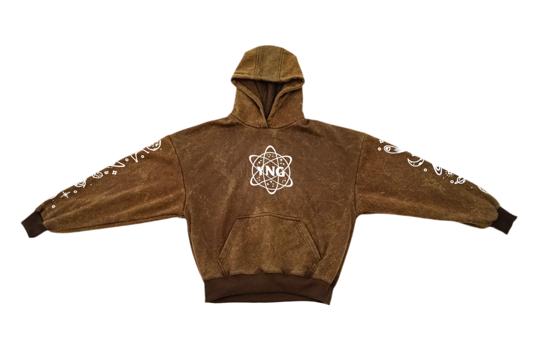 YNG "QUANTUM HOODIE" in METEORITE BROWN