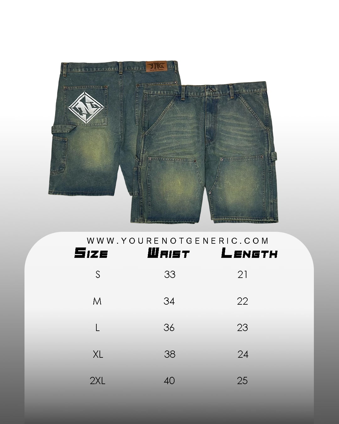 YNG Double-Knee Carpenter Shorts
