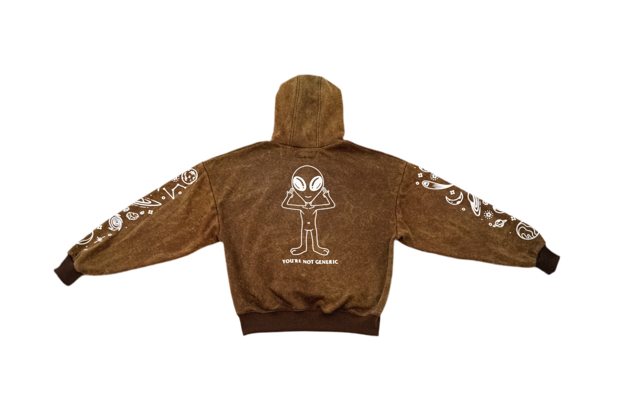 YNG "QUANTUM HOODIE" in METEORITE BROWN