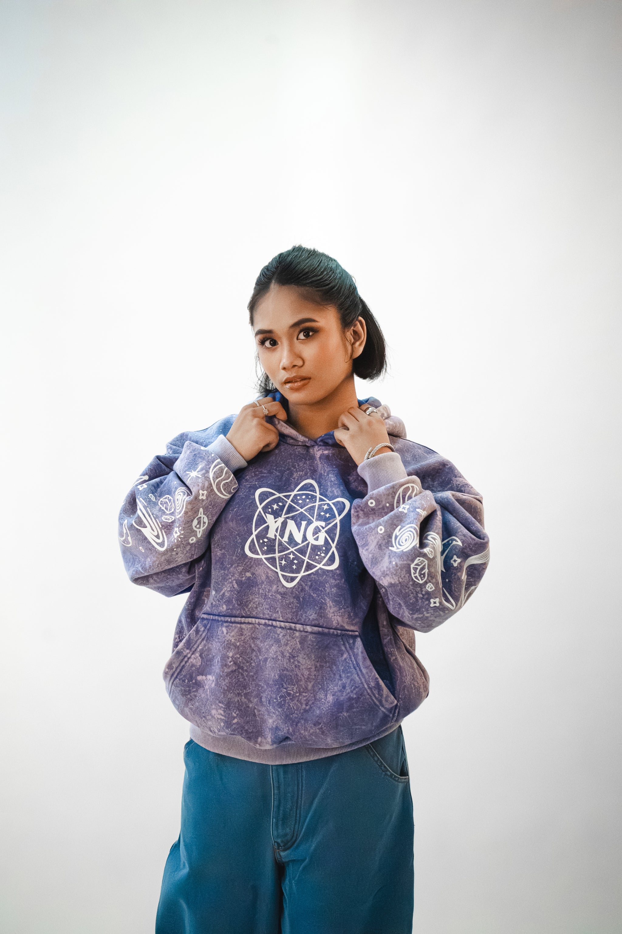 YNG "QUANTUM HOODIE" in NEBULA PURPLE
