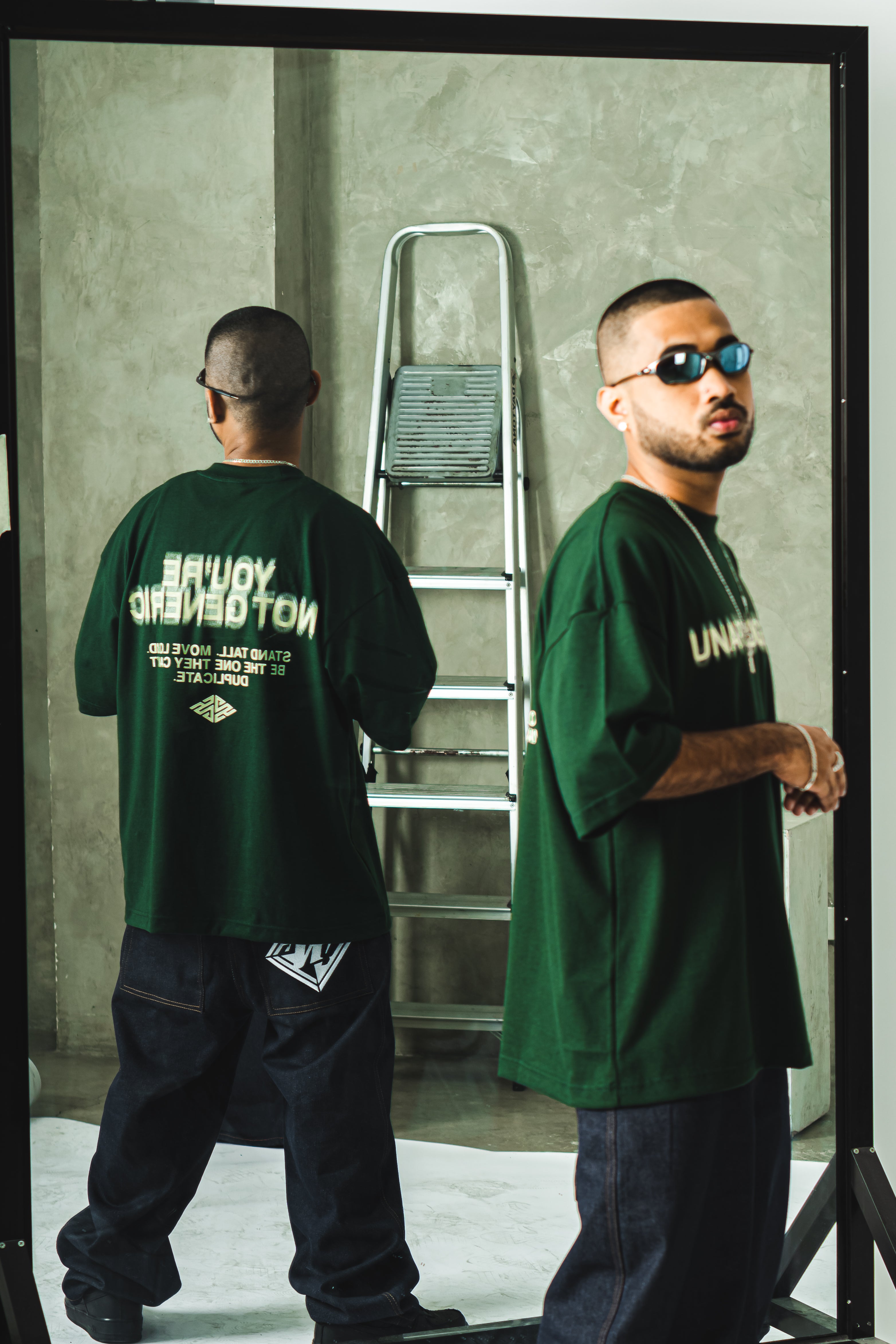 "Unapologetic" Essential Tee in Moss Green