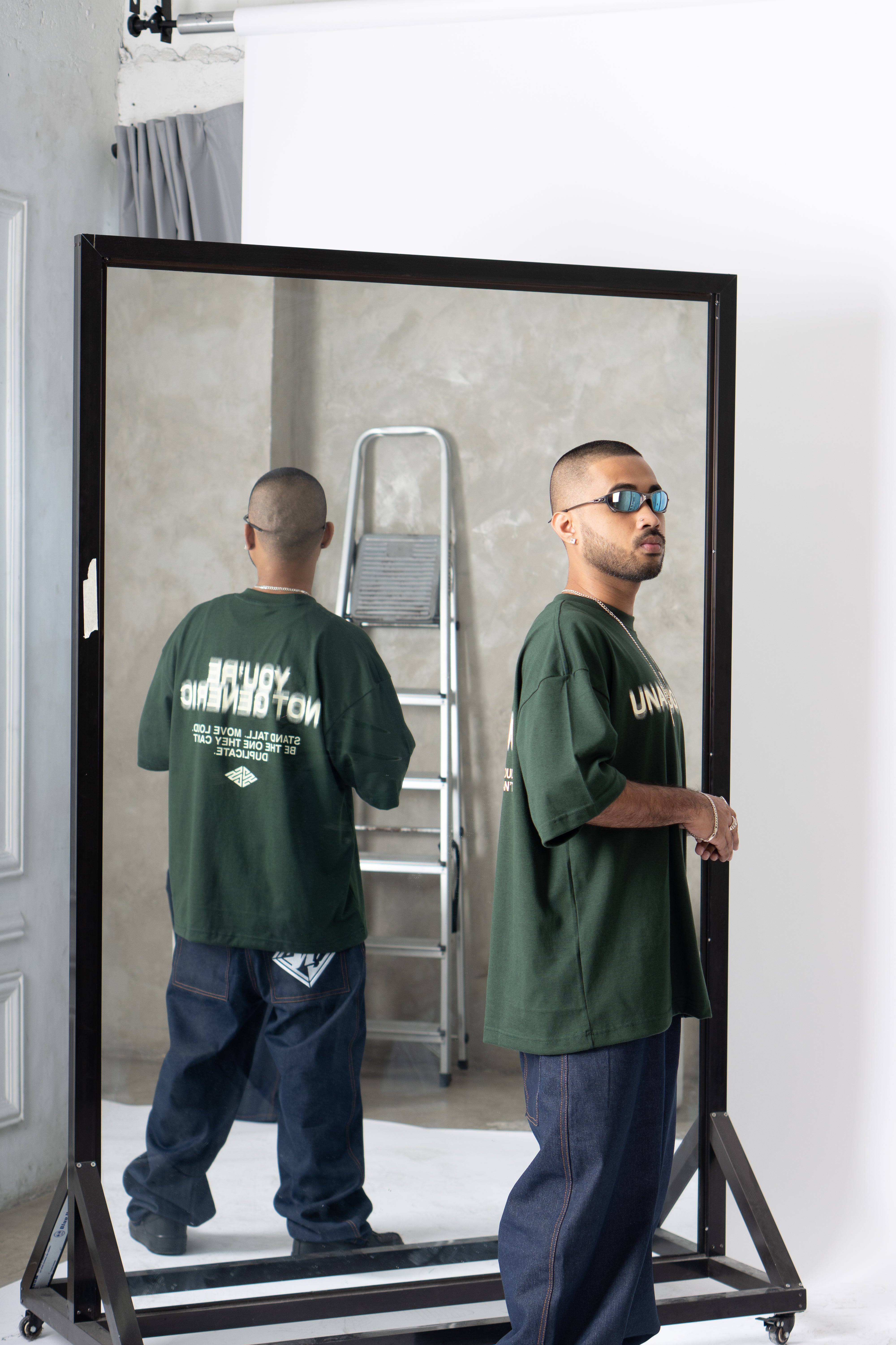 "Unapologetic" Essential Tee in Moss Green