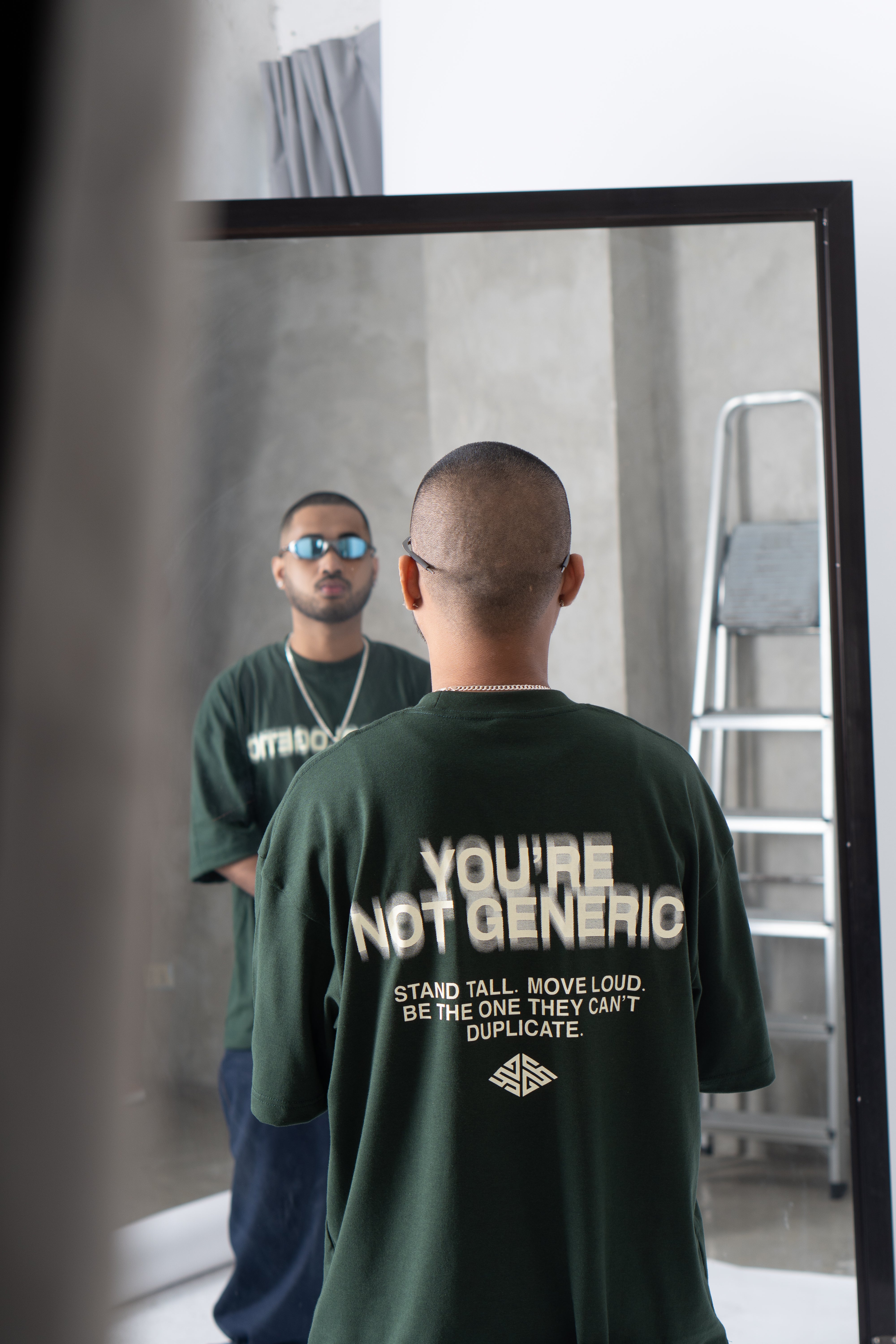 "Unapologetic" Essential Tee in Moss Green