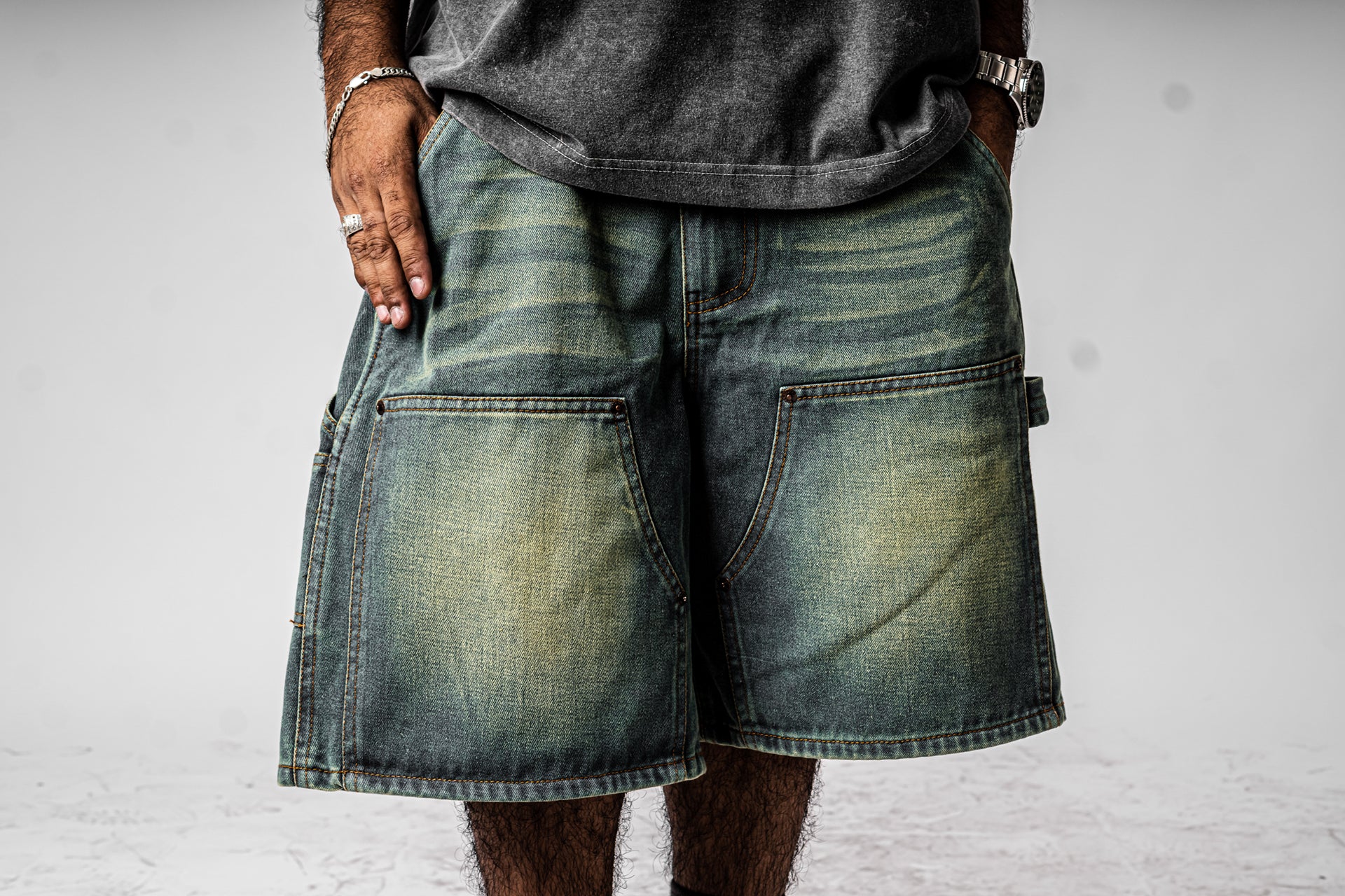 YNG Double-Knee Carpenter Shorts