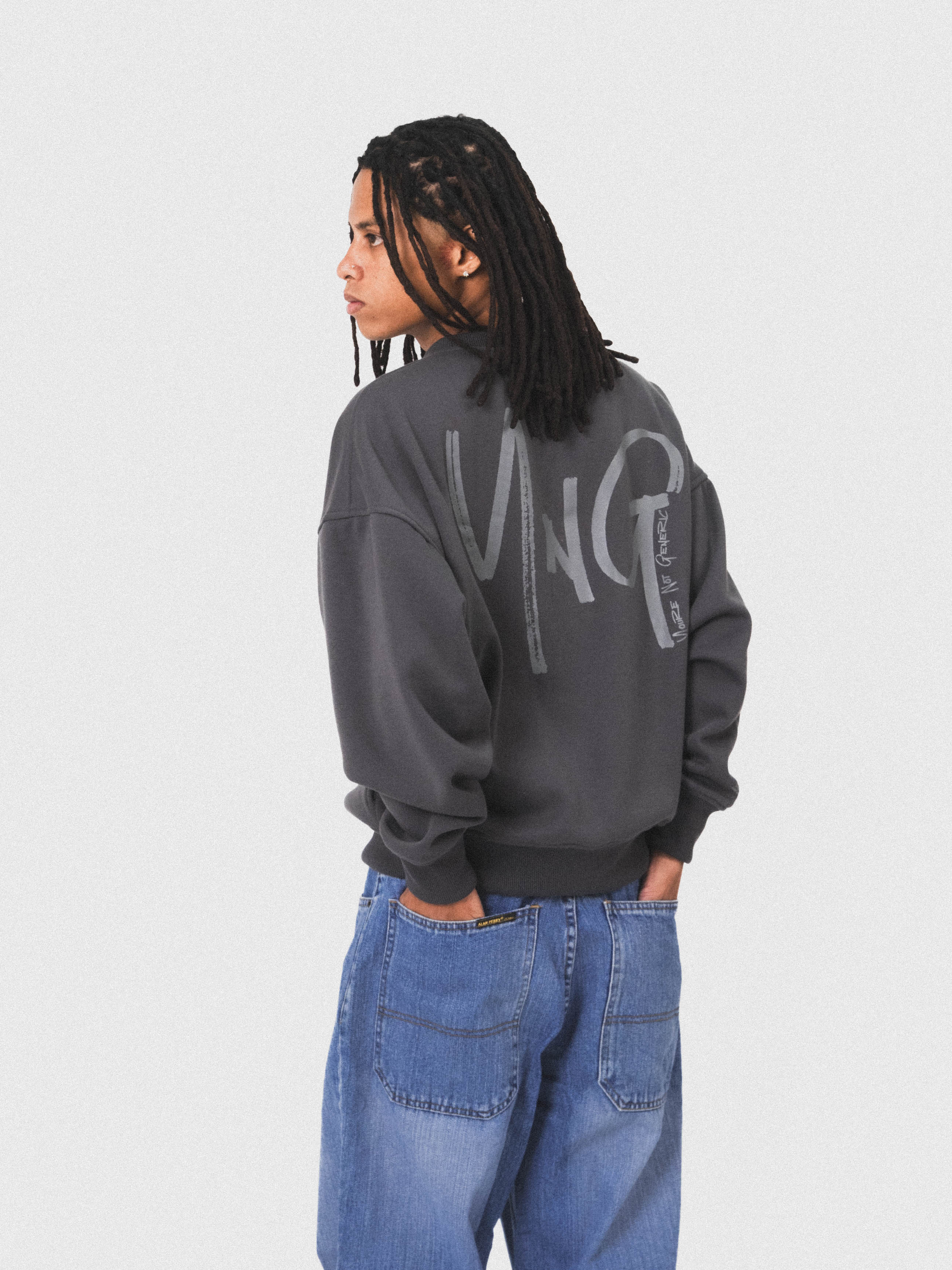 Logo Crewneck Sweatshirt in Charcoal Grey