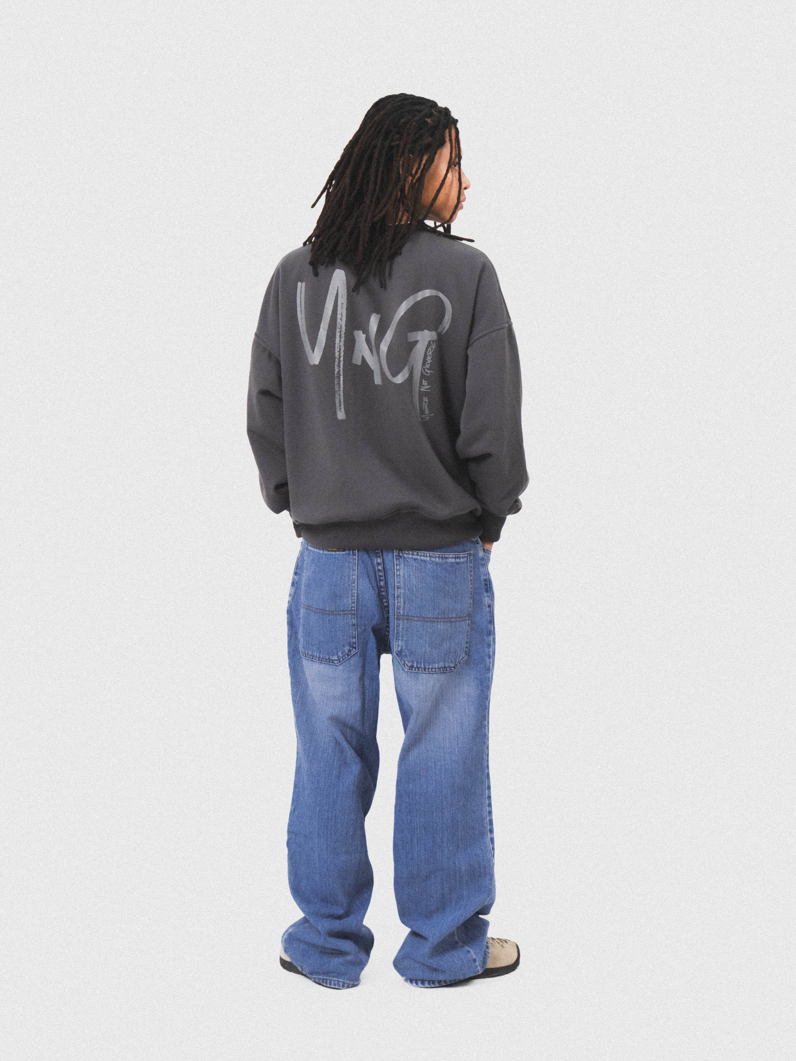 Logo Crewneck Sweatshirt in Charcoal Grey