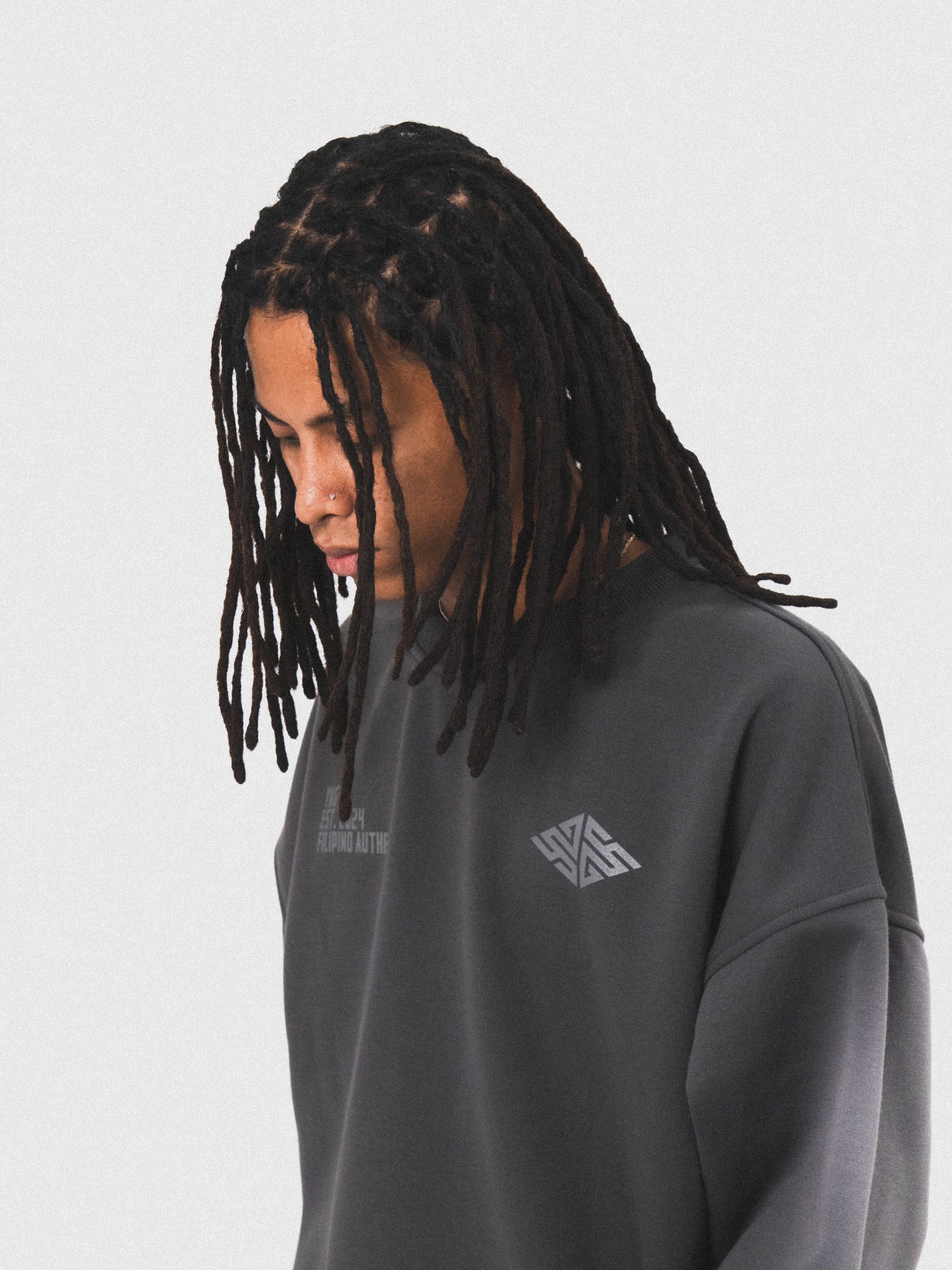 Logo Crewneck Sweatshirt in Charcoal Grey
