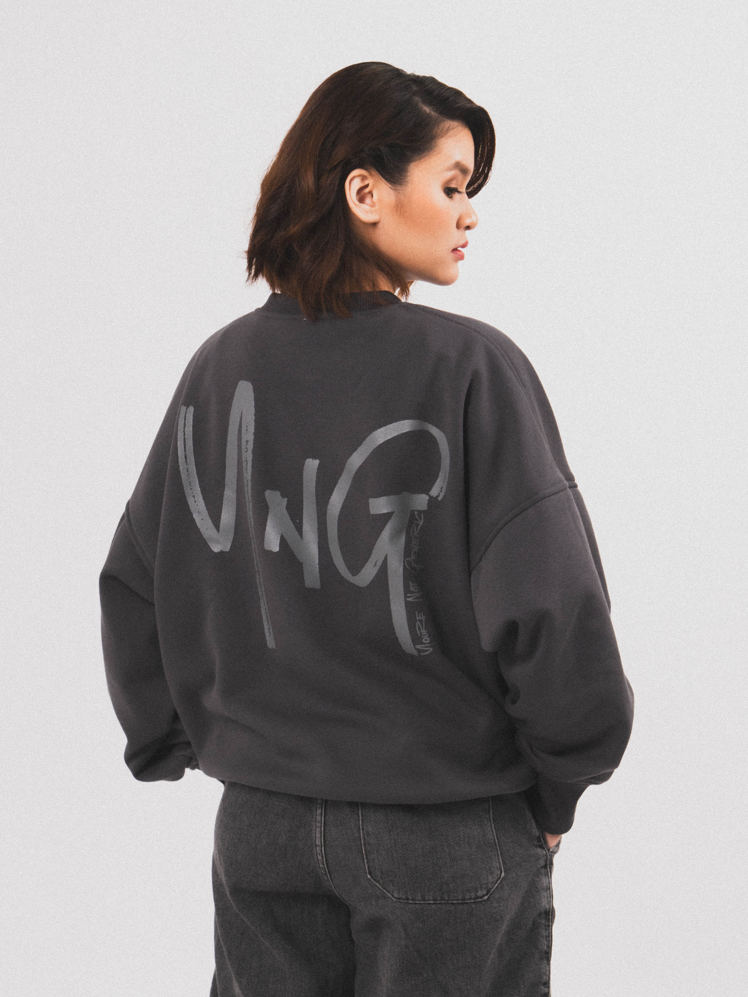 Logo Crewneck Sweatshirt in Charcoal Grey