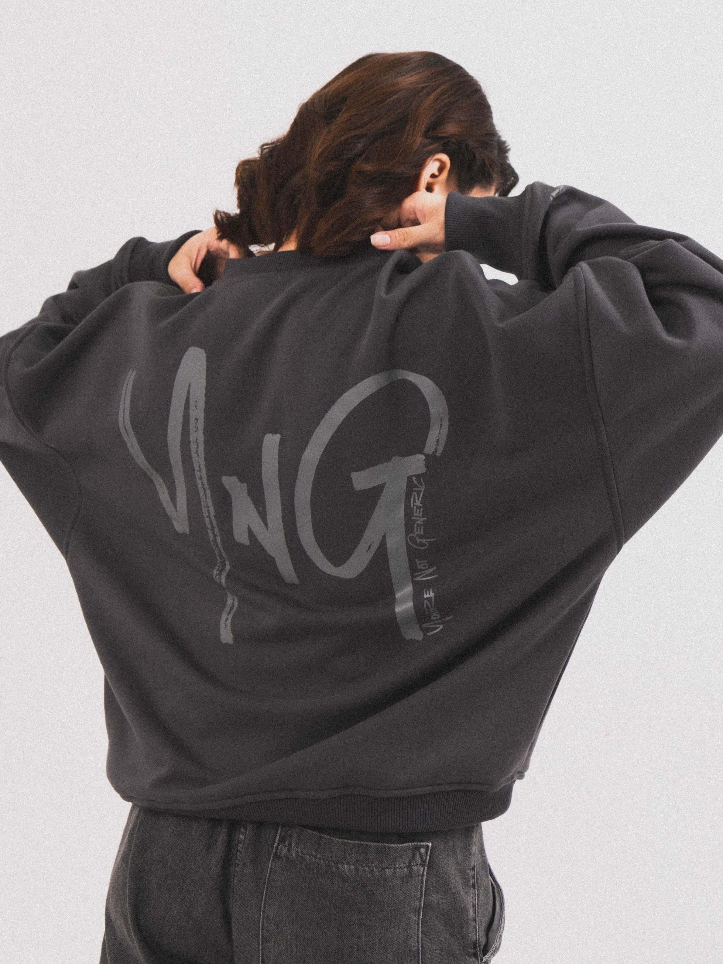 Logo Crewneck Sweatshirt in Charcoal Grey