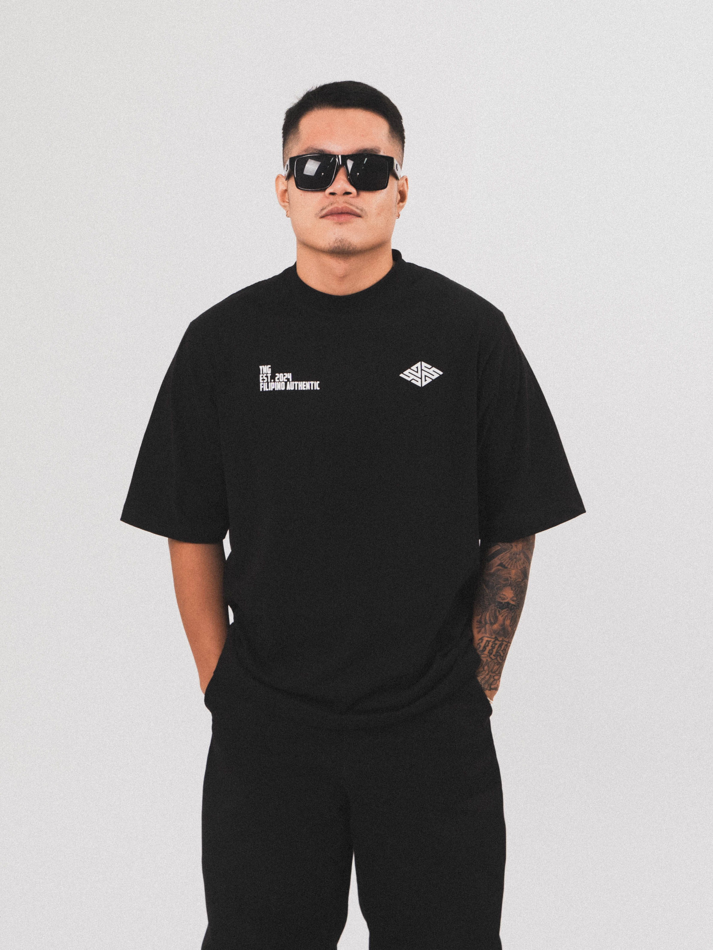 Logo Oversized Tee in Black