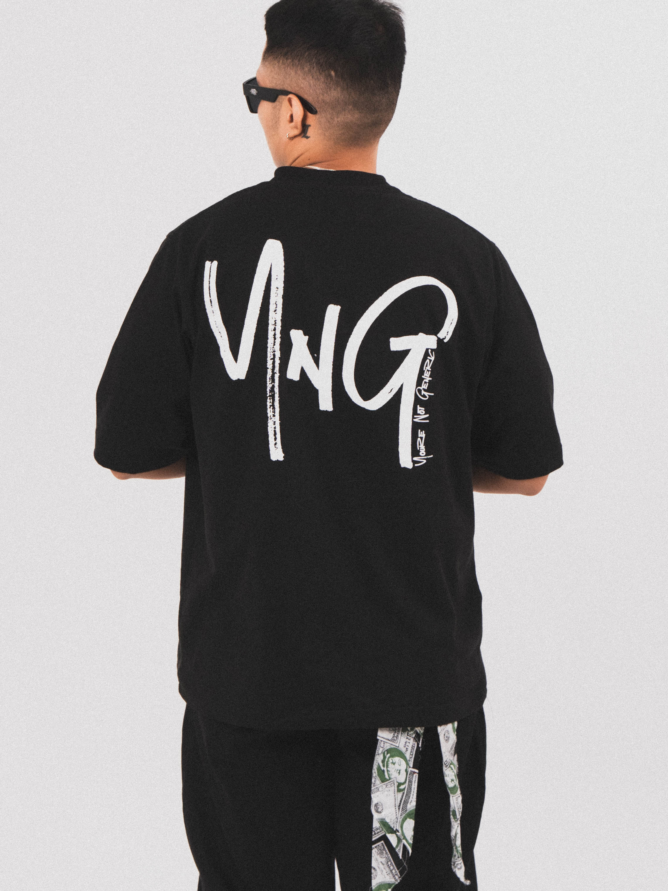 Logo Oversized Tee in Black