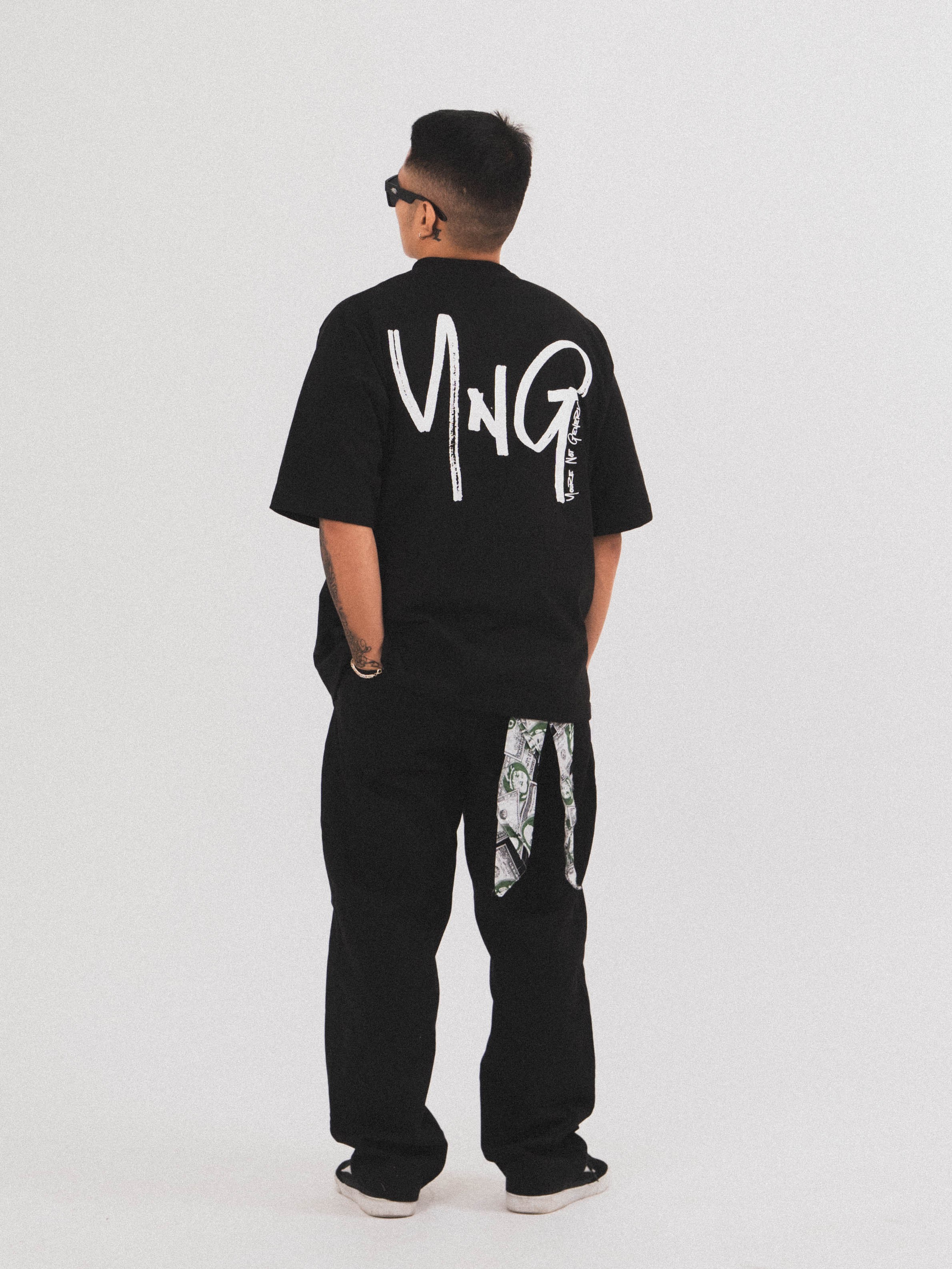 Logo Oversized Tee in Black