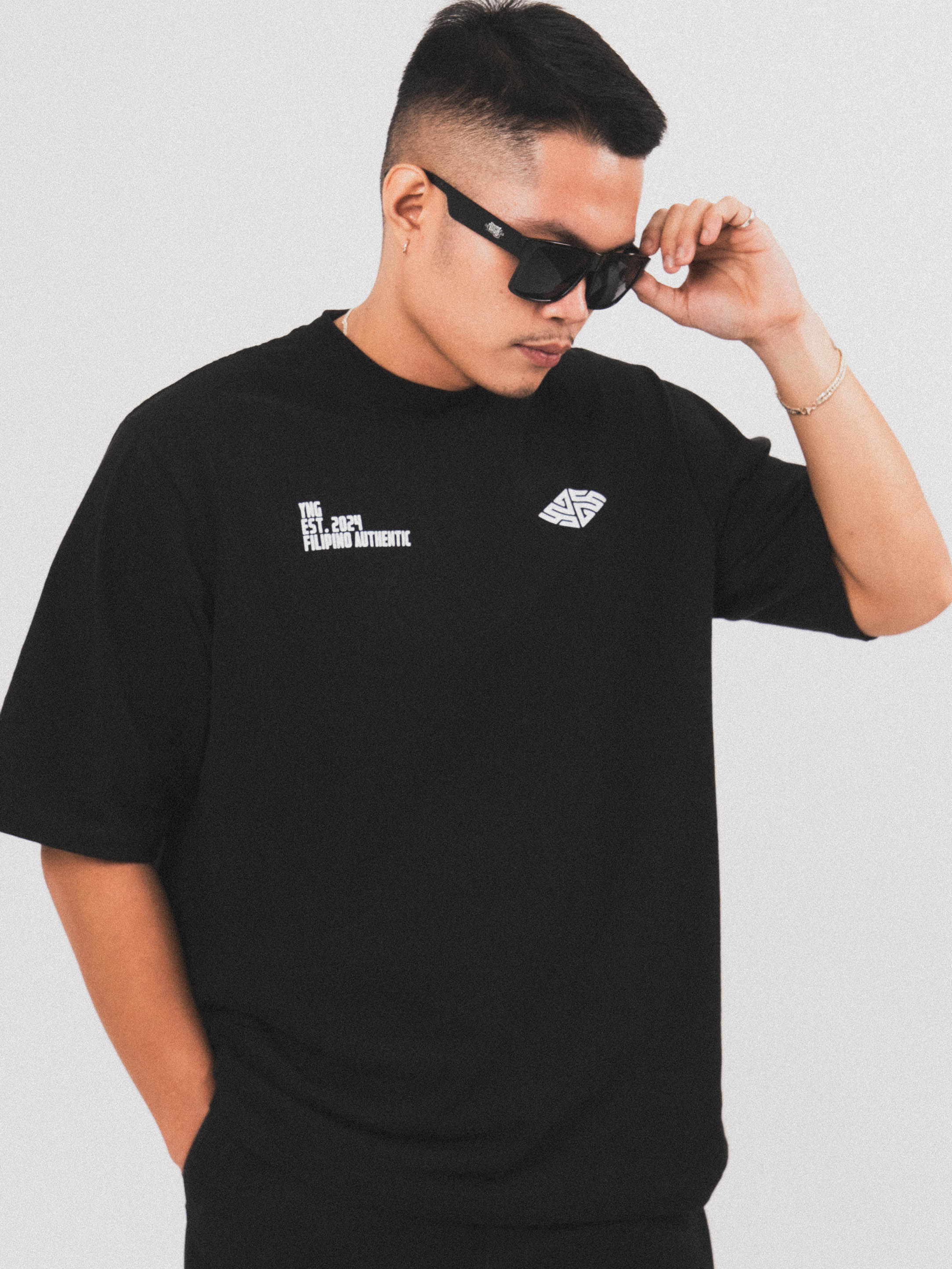 Logo Oversized Tee in Black