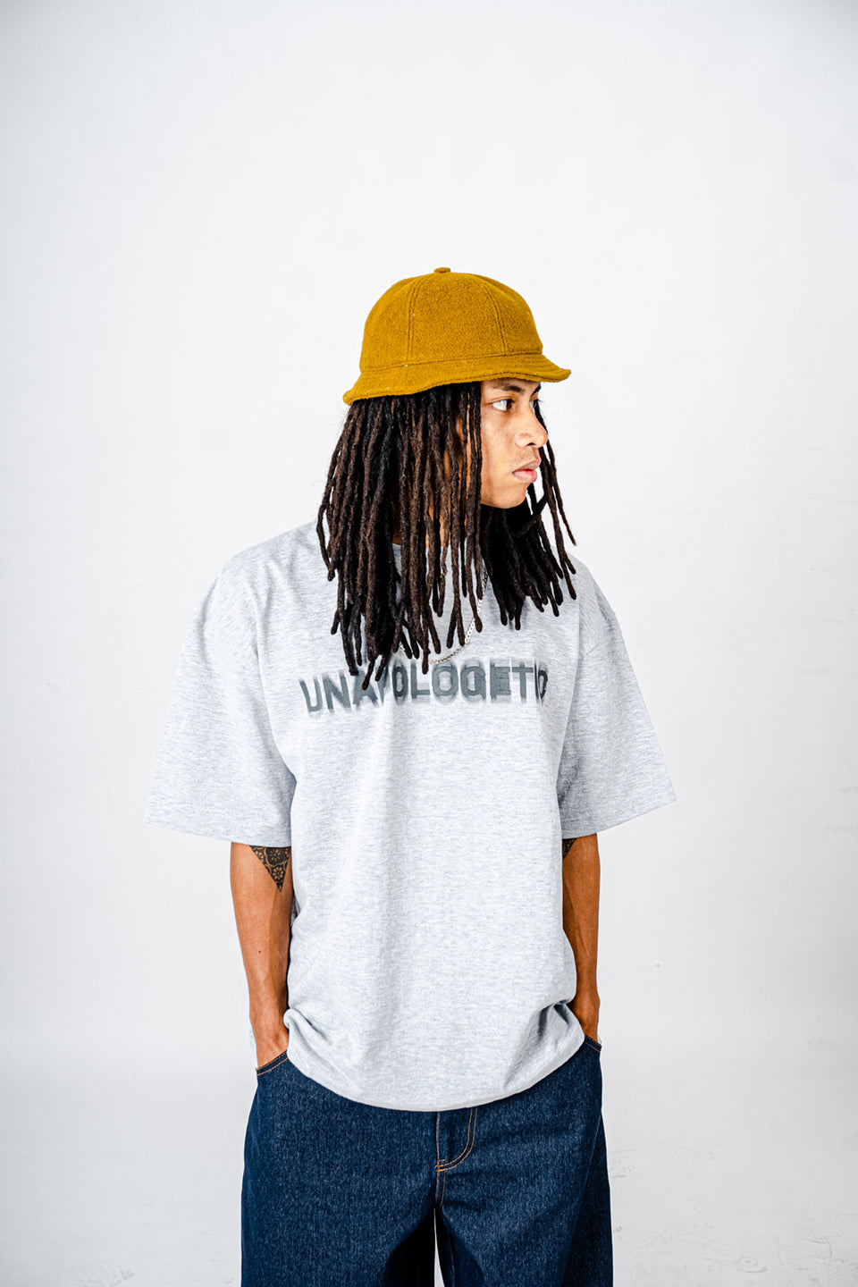 "Unapologetic" Essential Tee in Heather Grey