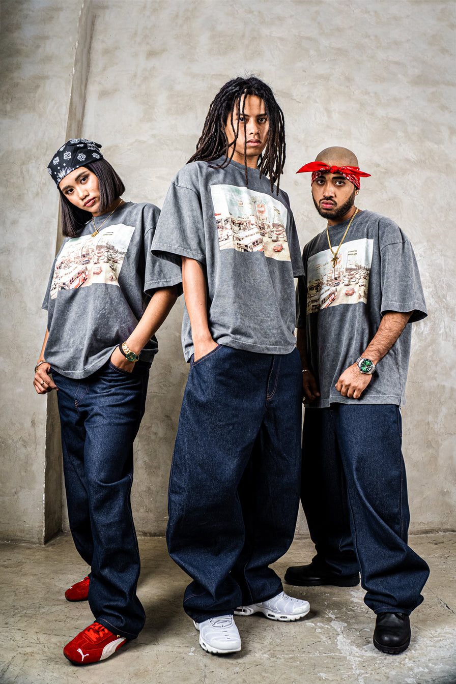 YNG Wide Indigo Denim Pants