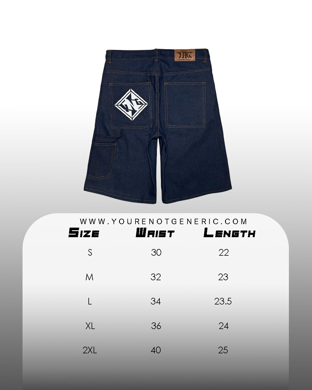 YNG Indigo Denim Shorts